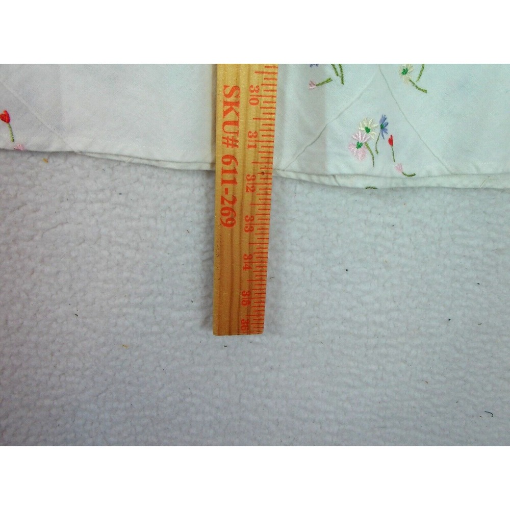 Susan Graver Women's XL Style‎ White Linen Blend Floral Embroidered Midi - Picture 5 of 9